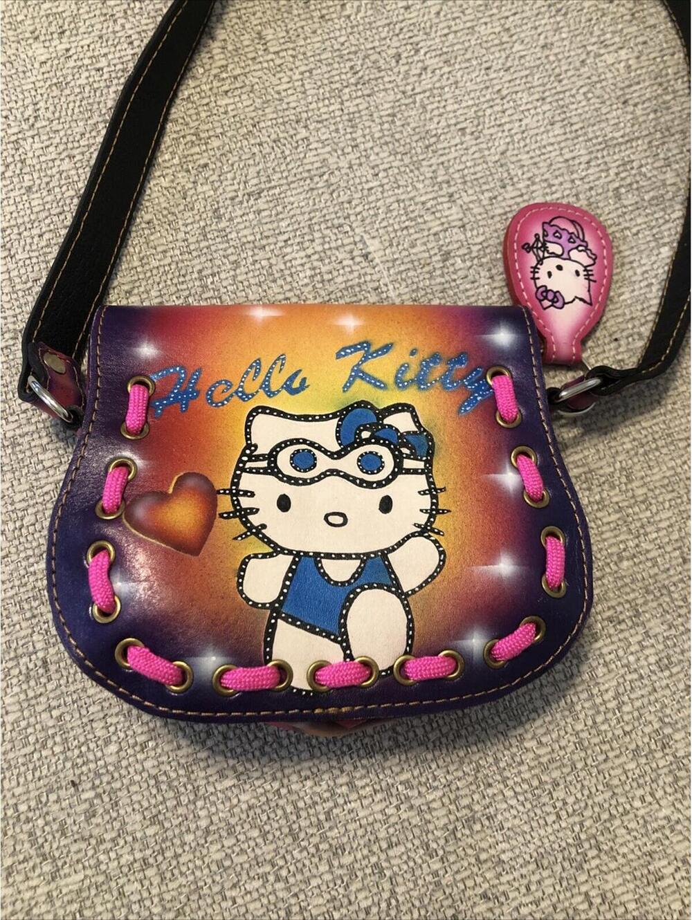 Vtg Faux Leather Hello Kitty Purse. Sanrio Character Kitty White - Picture 4 of 10